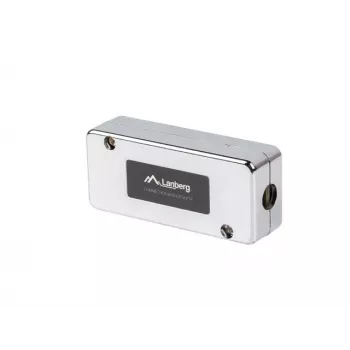 LANBERG puszka przyłączeniowa sieciowa PLC-6SL1-S, Cat6 S/FTP (S-STP), srebrna, 82×35×23 mm
