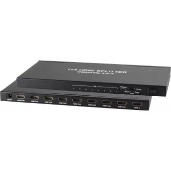 Rozdzielacz HDMI ShiverPeaks 05-10003 — 1x WE do 8x WY, wsparcie 4K2K 60 Hz