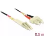 Kabel światłowodowy DeLOCK 86546 0,5 m LC SC fioletowy