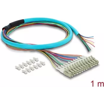 Kabel światłowodowy DELOCK 12x LC-UPC Simplex do 12x otwartych końcówek kabla, 1m