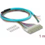 Kabel światłowodowy DELOCK 12x LC-UPC Simplex do 12x otwartych końcówek kabla, 1m