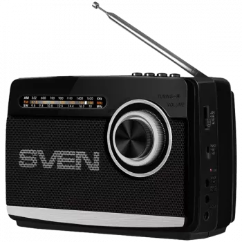 Głośnik SVEN SRP-535, czarny (3W, FM/AM/SW, USB, microSD, latarka, bateria)