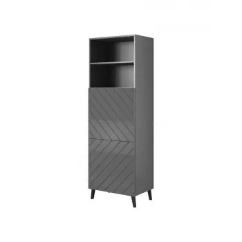 Szafka do przechowywania cama meble ABETO 60×40×176.5 cm grafit/połysk grafit