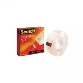 3M Scotch Taśma klejąca Crystal Clear 600, 19 mm x 33 m, karton wysoka przezroczystość, lekkie i ciche odwijanie (C6001933)