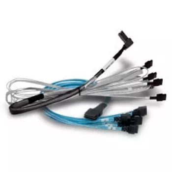 Kabel SAS BROADCOM 05-60005-00 — 1 m, x8 SFF-8654 do 2× U.2 SFF-8639