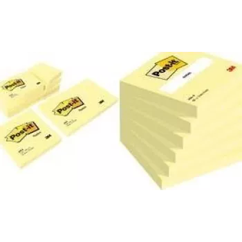 Karteczki samoprzylepne Post-It żółte 6 szt. etykieta samoprzylepna kwadratowa 76x76mm 3M