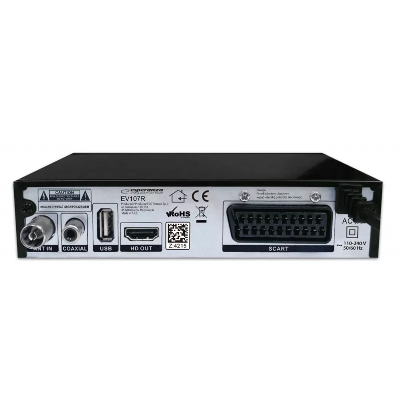 Esperanza EV107R dekoder TV kabel Czarny