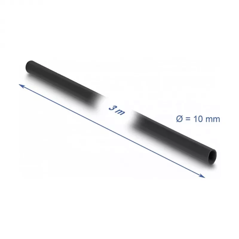 Osłona izolacyjna DeLOCK PVC 3 m x 10 mm Czarna - Materiał PVC - -40 do 105 °C