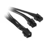 Kabel rozdzielacz zasilania PCIe 6-pin na 2x PCIe 6-pin, 0,15 m, No name ZUAD-766, czarny