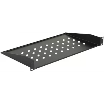 Półka rack LOGON RAS200BL Czarna 30 kg udźwig 19 cali