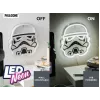 Lampa neonowa LED do montażu na ścianie Paladone Stormtrooper model PP14595SWVN, dekoracyjne oświetlenie Star Wars