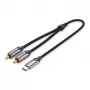 Kabel audio Vention USB-C do 2RCA męski, 2 m