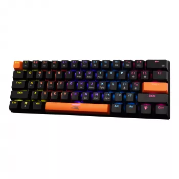 Klawiatura mechaniczna Baracuda Dolphin Czarny układ US z niebieskimi przełącznikami