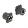 Delock D-Typ Modul RJ45 Buchse zu Buchse mit Schrauben schwarz (88106)