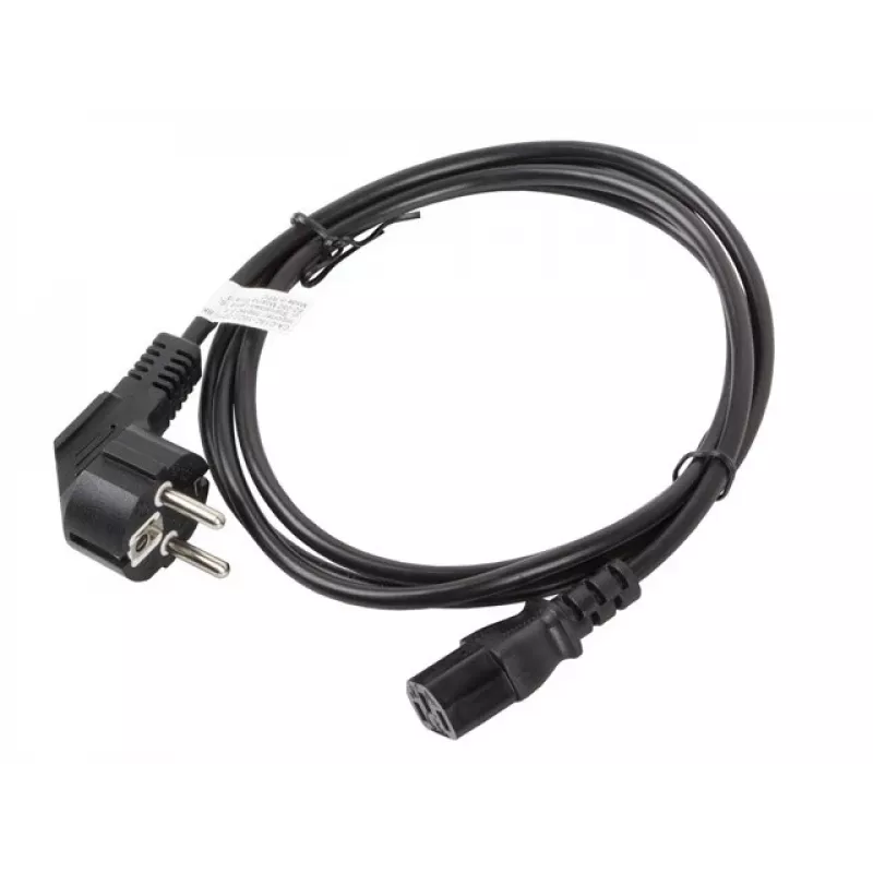 Lanberg CA-C13C-10CC-0018-BK Przewód zasilający czarny 1,8 m złączka C13 CEE7/7 (CA-C13C-10CC-0018-BK)