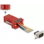 DeLOCK D-Sub 9 pin męski do RJ45 żeński Zestaw montażowy czerwony VGA do RJ45