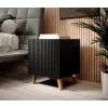Zestaw szafek nocnych cama meble PAFOS, 2 szt., 45×40×51 cm, matowa czerń, płyta MDF/wiórowa