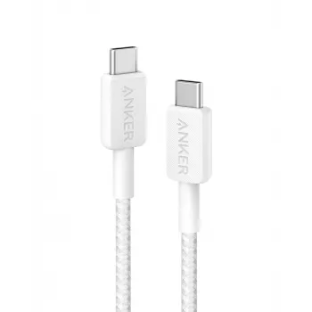 Anker Innovations 322 USB-C na USB-C Kabel Nylon 0,9M 60W Biały - Kabel - Cyfrowy/Dane (A81F5G21)