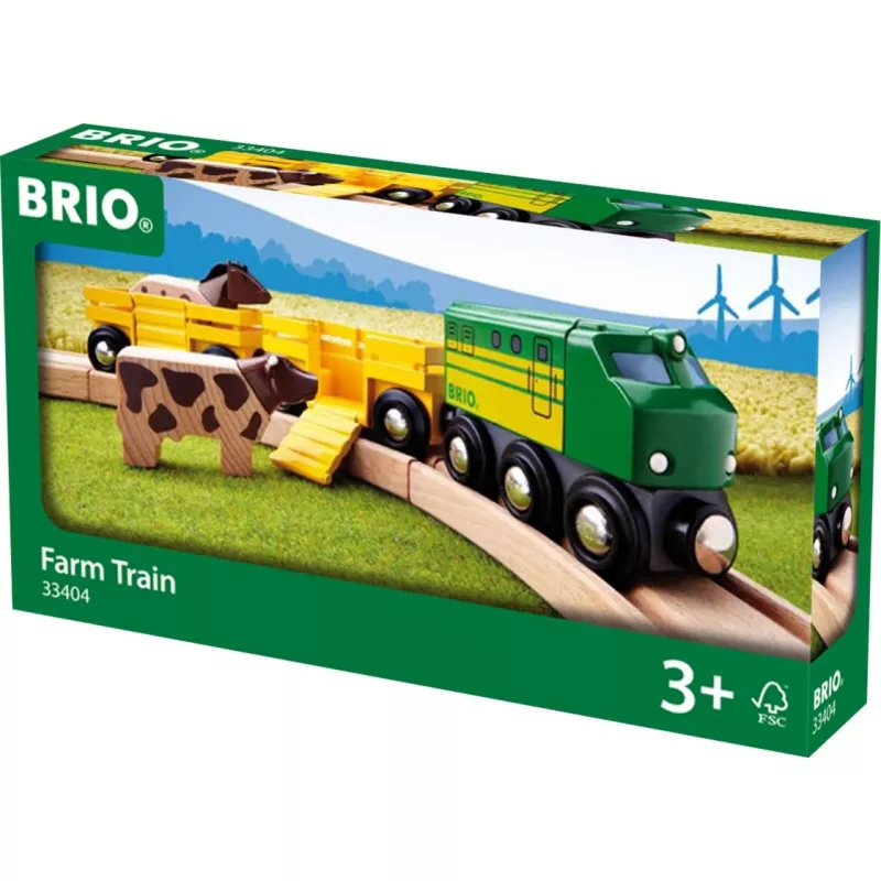 Pociąg Ravensburger BRIO Farm Train 33404 — Motyw wsi, wielokolorowy, dla wieku 0,3–99