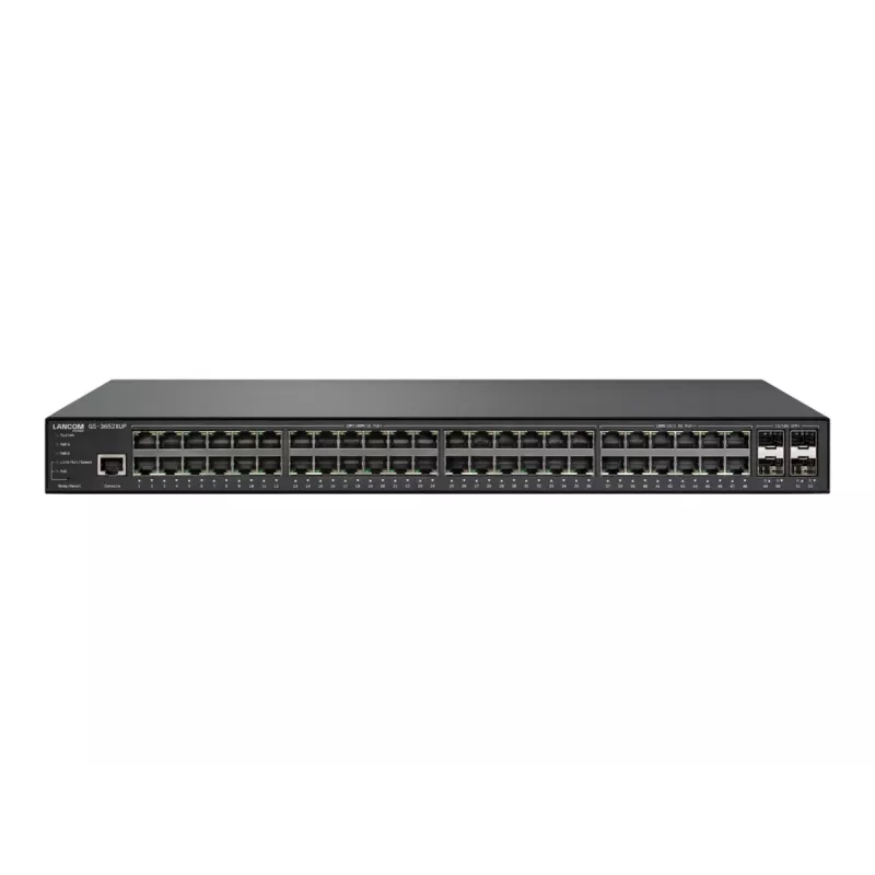 LANCOM GS-3652XUP - Switch - zarządzany - 12 x 100/1000/2,5G (PoE++) + 36 x 10/100/1000 (PoE+) + 4 x 1 Gigabit / 10 Gigabit SFP+ - Desktop, montaż w szafie RACK - PoE++ (820 W) (61879)
