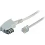 Kabel telefoniczny ShiverPeaks 70116-W, TAE N – Western (RJ11), 6 m, biały
