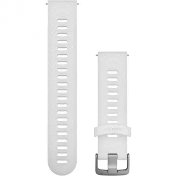 Garmin Ersatzarmband 20mm Silikon Weiß/Edelstahl Schnalle
