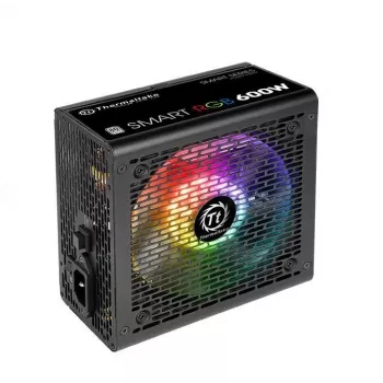 Thermaltake SMART RGB PS-SPR-0600NHSAWE-1 - Zasilacz (wewnętrzny) - ATX12V 2.3 - 80 PLUS - AC 230 V - 600 W - aktywny PFC - Czarny