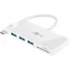 Goobay wieloportowy adapter USB-C na 3x USB-A z czytnikiem kart (40759)