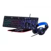 Zestaw klawiatury gamingowej z myszką GEMBIRD GGS-UMGL4-02 — pełnowymiarowa USB QWERTY US English, czarna, podświetlenie LED