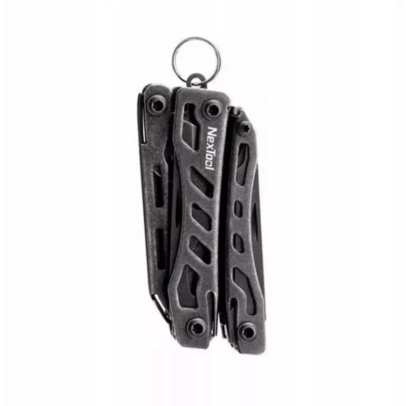 Multitool Nextool Mini FLAGSHIP NE20122 — 10-w-1 kompaktowe narzędzie wielofunkcyjne ze stali nierdzewnej, czarny, 67×27×17 mm, 83 g