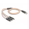 Kabel USB DeLOCK 1,2 m USB 2.0 USB A USB C/Micro-USB B/Lightning przezroczysty