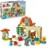 Zestaw konstrukcyjny LEGO DUPLO Opieka nad zwierzętami gospodarskimi 10416 — 74 elementy, 2 minifigurki, wiek 2+