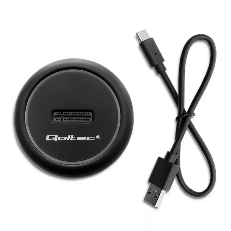 Stacja dokująca Qoltec 52275 do dysków M.2 SSD, SATA/NVMe, USB-C