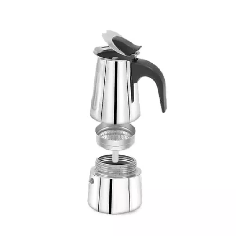 Moka pot Maestro MR-1660-9, stovetop coffee maker for 6 cups, Czarny