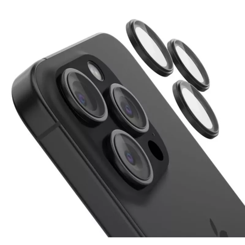 Ochrona obiektywu aparatu ze szkła hartowanego Belkin dla iPhone 15 Pro / 15 Pro Max OVA180HQBK