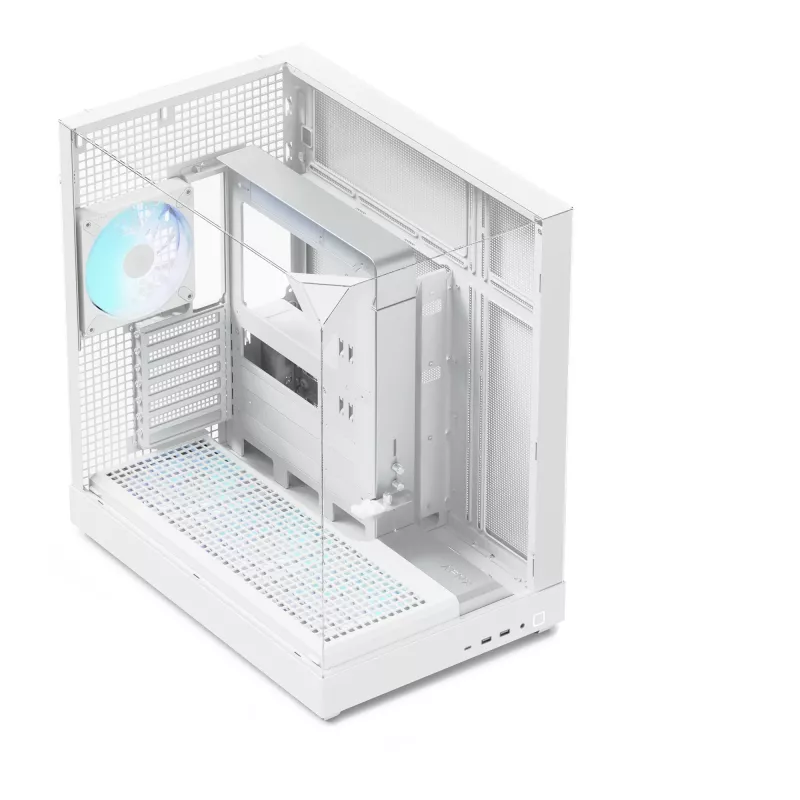 Obudowa APNX Tower V2 — biała, panele ze szkła hartowanego x3