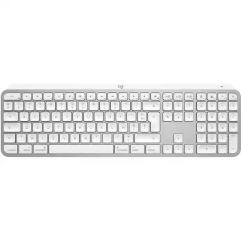 Logitech Master Series MX Keys S dla Mac - Klawiatura - pełnowymiarowa - podświetlana - Bezprzewodowa - Bluetooth LE - AZERTY - Francuska - Jasnoszara (920-011626)