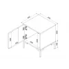 Szafka nocna Cama Meble MERCI 44x40x52,5 cm, czarna i dębowa, MDF/płyta wiórowa, 2 szt.