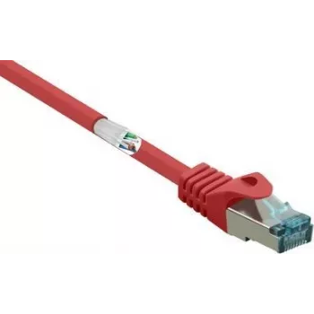RF-5043972 Kabel sieciowy RJ45 kabel krosowy CAT 6a S/FTP 1,00 m czerwony trudnopalny 1 szt. (RF-5043972)