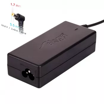 Zasilacz Akyga AK-ND-06 65 W wewnętrzny zasilacz do laptopa, 100–250 V, czarny, obudowa ABS