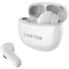 Słuchawki Bluetooth Canyon TWS-5, z mikrofonem, BT V5.3 JL 6983D4, pasmo przenoszenia: 20Hz-20kHz, bateria słuchawek 40mAh*2 + etui ładujące 500mAh, USB-C