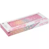 Deltaco GAM-021-RGB-P-DE - pełnowymiarowa (100%) - USB - przełącznik membranowy - QWERTZ - Różowy
