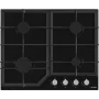 Gas hob Gorenje GT641KB, built-in 60 cm, 4 gas zones, tempered glass, cast iron grates, rotary knobs