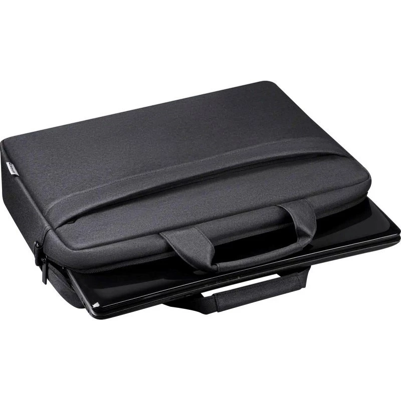 Torba na laptopa DEFENDER FIRM 26123 do laptopów 15,6 cala, poliuretan, czarna, toploader, odpinany pasek na ramię