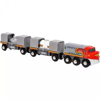 Pociąg BRIO World Santa Fe Train Trains of the World Wielokolorowy