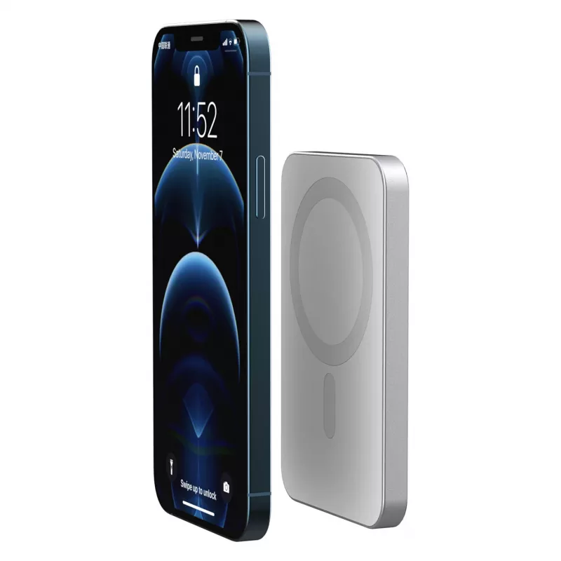RealPower Powerbank PB-5000 MAG Srebrny 5.000mAh