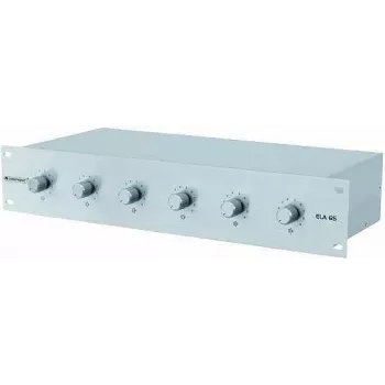 Regulator głośności Omnitronic ELA 6S Srebrny — montaż w szafie rack, kontrola poziomu audio, 6-kanałowy