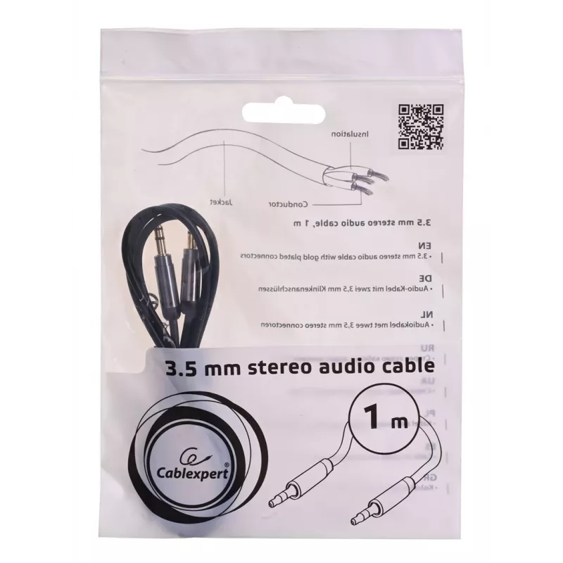 Gembird CCAP-444-1M Kabel audio 3,5 mm Czarny (CCAP-444-1M)