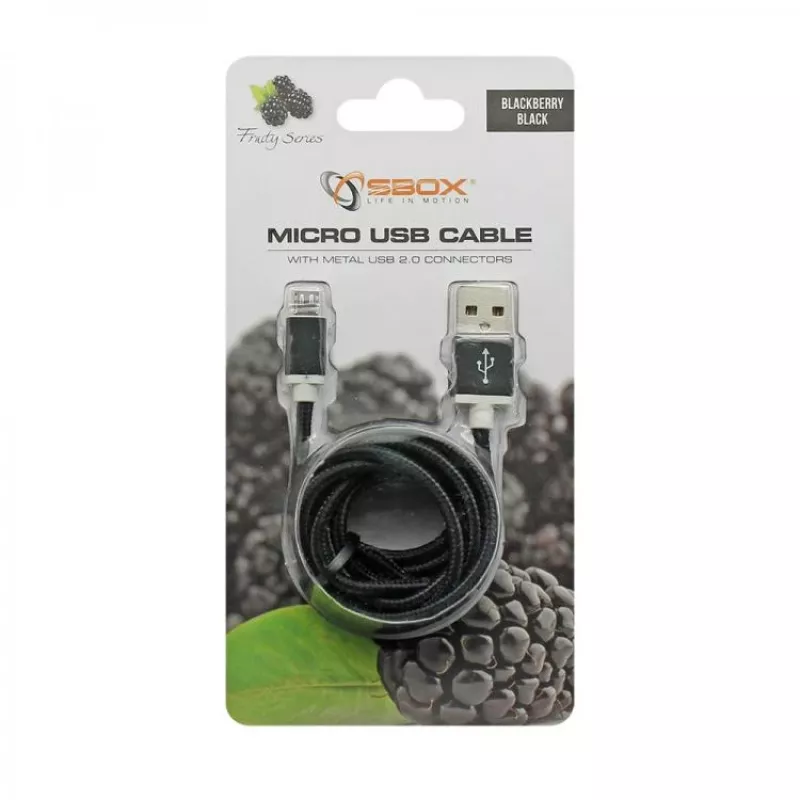 Sbox USB->Micro USB M/M 1,5m USB-10315B czarny