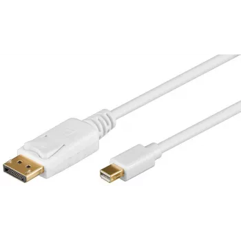 Wentronic Goobay DisplayPort na mini DisplayPort Kabel Adapter 1.2, Biały, 2 m - Wtyk Mini DisplayPort > Wtyk DisplayPort (52859)